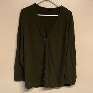 Talbots Olive Green Button Down Shirt